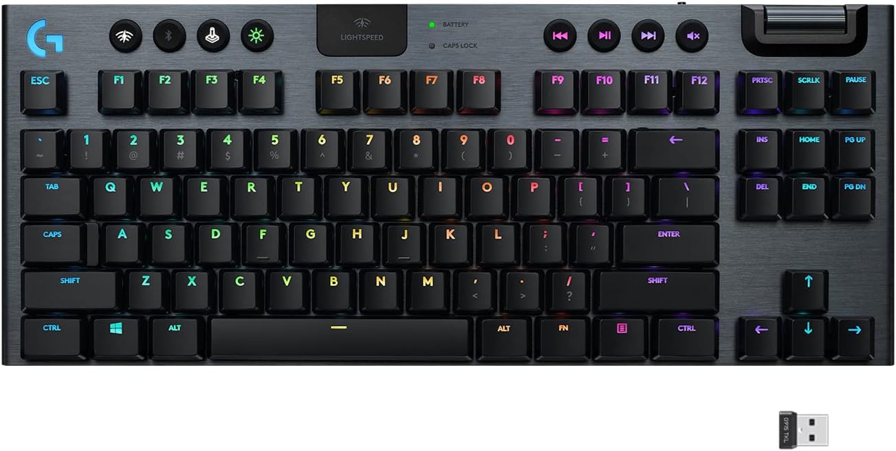 TECLADO LOGITECH G915 TKL LIGHTSPEED RGB LIGHTSYNC MECHANICAL BLACK